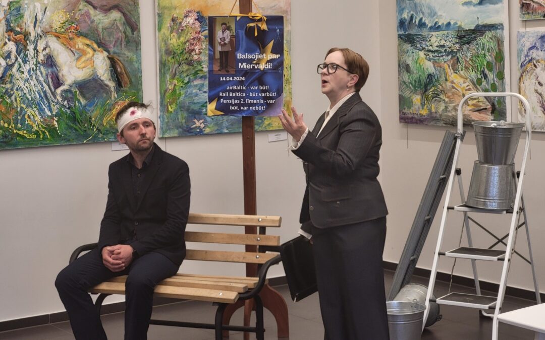 Amatierteātra «Īve» izrāde «Ar spaini pa galvu» Kolkas Lībiešu saieta namā